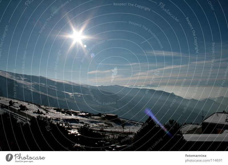 sternenhimmel. Nevada Winter sierra Berge u. Gebirge Himmel Freiheit Sonne Stern (Symbol)