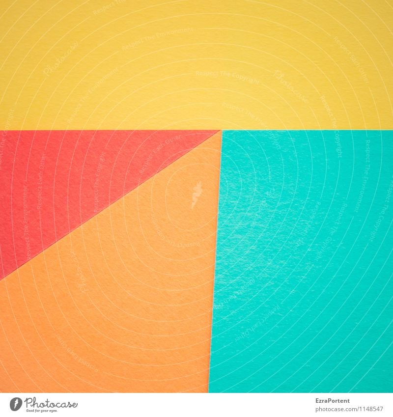 G|T|O/r Design Basteln Linie ästhetisch hell blau mehrfarbig gelb orange rot türkis Farbe Grafik u. Illustration Strukturen & Formen Geometrie Papier