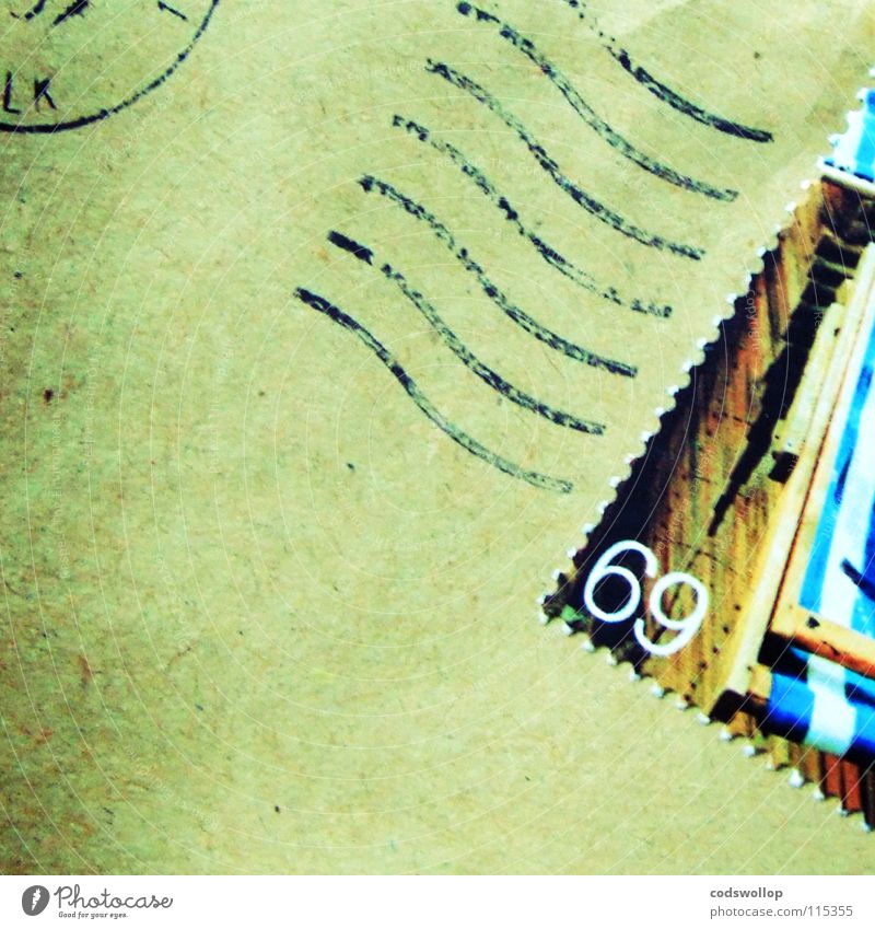 oral love letter mündlich Briefmarke Liebesbrief Poststempel Briefumschlag Liegestuhl E-Mail schriftlich Valentinstag Kommunizieren Ziffern & Zahlen stamp 69