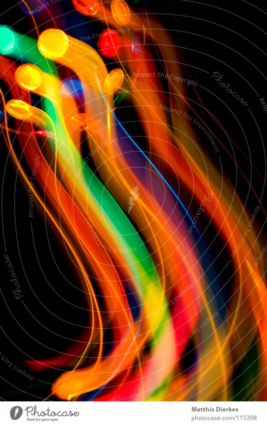 Disko Licht Lichtspiel Lichterkette Stativ Langzeitbelichtung Strahlung Kurve Bilanz Statistik Verlauf Spuren tief Geschwindigkeit kreisen Konjunktur