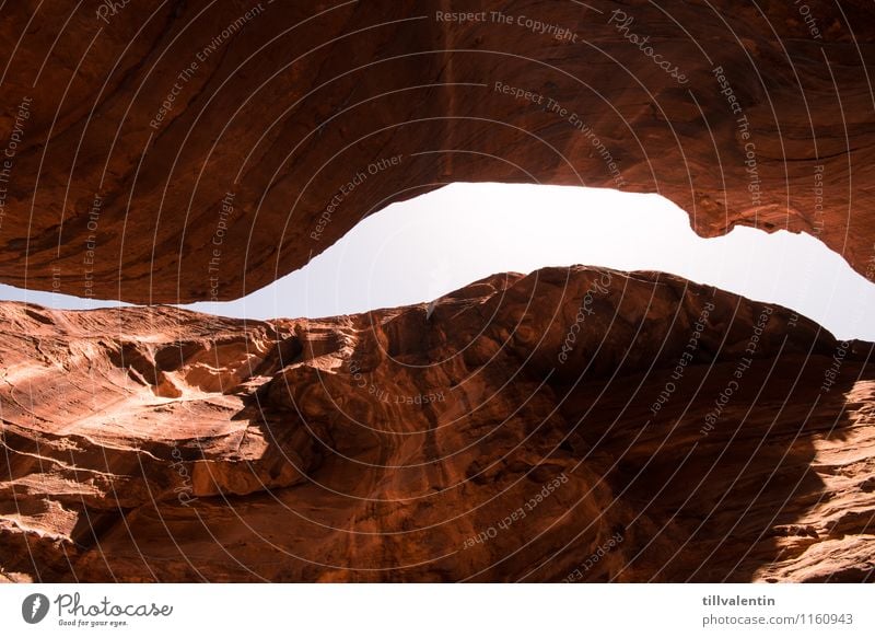 Schlucht Umwelt Natur Landschaft Urelemente Erde Sand Himmel Felsen Berge u. Gebirge Stein rot Horizont Jordanien Petra Felswand Felsspalten Farbfoto