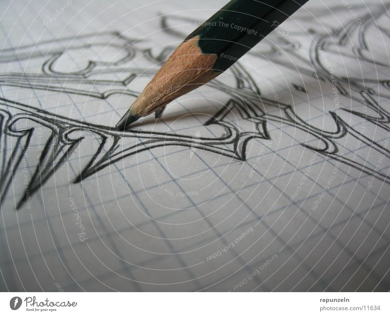 Tribal Bleistift Kunst kariert Papier Blatt Freizeit & Hobby zeichnen streichen