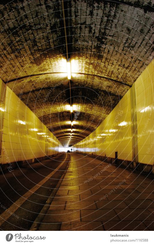 Leuchtenbergunterführung Tunnel Licht dunkel fließen dreckig Einsamkeit Architektur Unterführung S-bahnunterführung rau