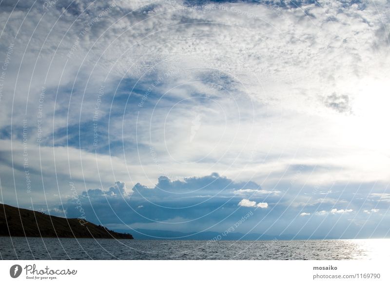 Titicaca See Ferien & Urlaub & Reisen Sommer Strand Natur Landschaft Wasser Himmel Wolken Horizont Sonnenlicht Schönes Wetter Wind Seeufer Titicacasee