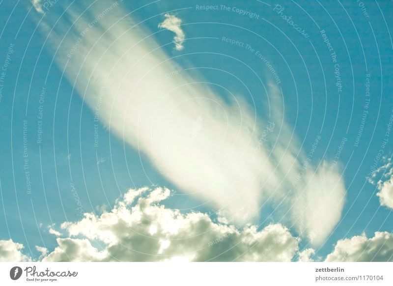 Wolke Himmel Wolken Cirrus Kumulus Wind Wetter Meteorologie Sommer Frühling Froschperspektive Wolkenschleier Wolkenschatten Wolkenloch Regen Blauer Himmel