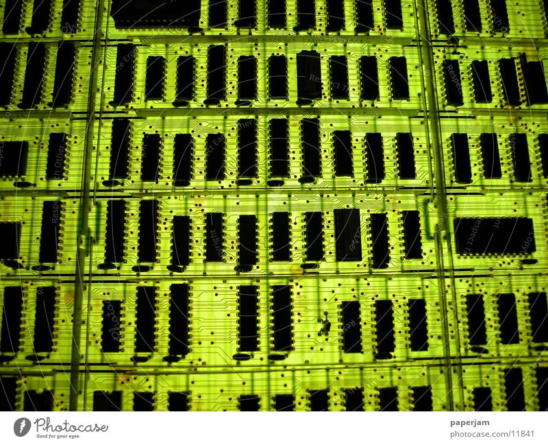 GREENCHIPS Platine grün Leiterbahn Elektrisches Gerät Technik & Technologie Mikrochip Dachboden Elektronik