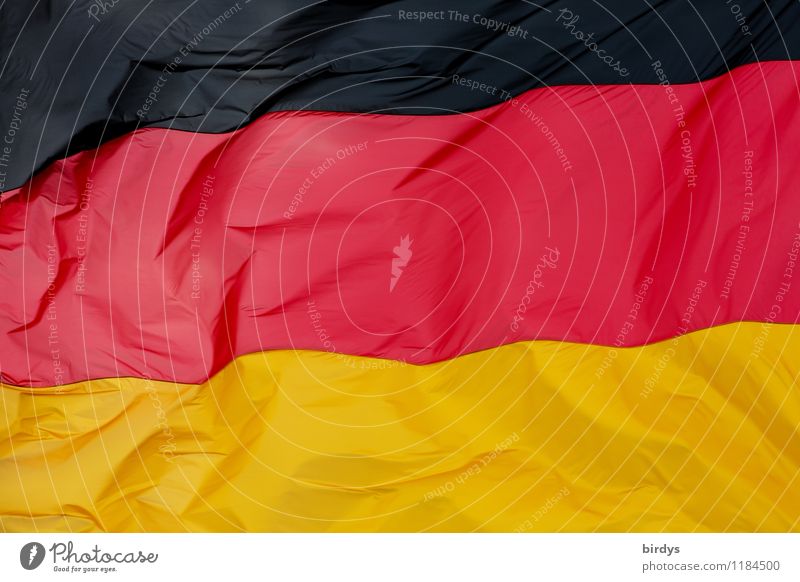 Hambacher Fest 1832 Deutsche Flagge Zeichen Fahne ästhetisch authentisch elegant groß gold rot schwarz Einigkeit Farbe Identität Politik & Staat Nationalflagge