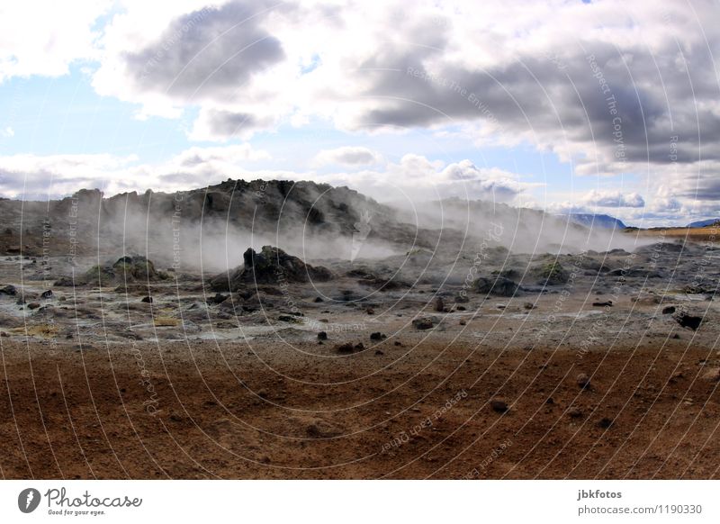 Weltuntergang Umwelt Natur Landschaft Luft Wasser Nebel Eis Frost einzigartig mystisch Namafjall Island Vulkan vulkanisch heiß Wärme Geothermik Wolken