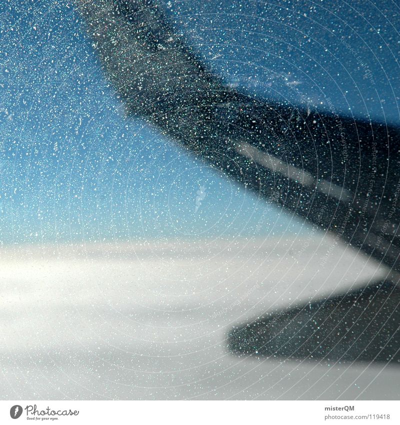 Last Minute II Flugzeug Billig Luftverkehr Fenster gefroren kalt Kratzer Ferien & Urlaub & Reisen Passagierflugzeug Norden dunkel weiß schön NASA Freude Gepäck