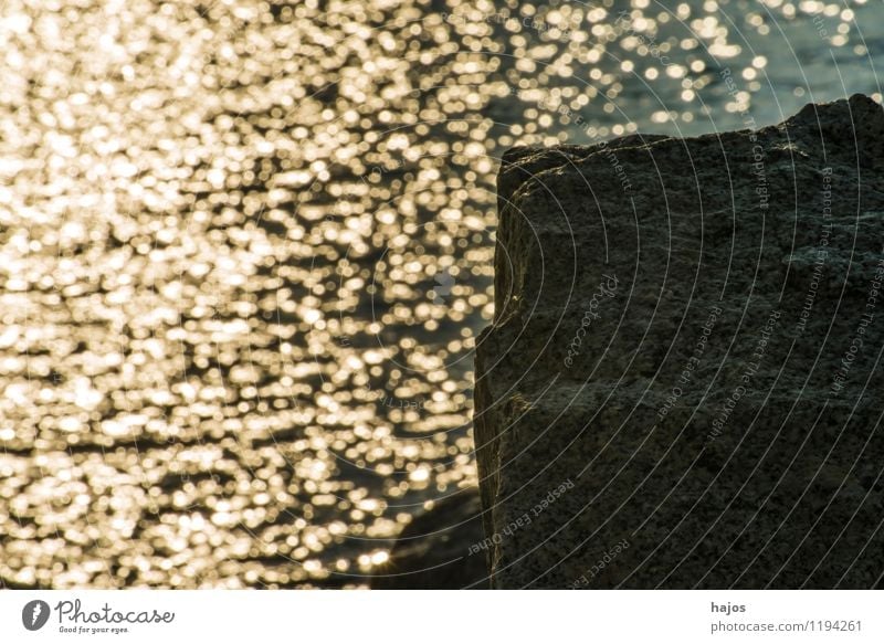Sonnenaufgang an der Ostsee in Ustka, Polen Freizeit & Hobby Ferien & Urlaub & Reisen Meer Natur Küste Stein Idylle golden Reflexe Monochrom Mole Buhne