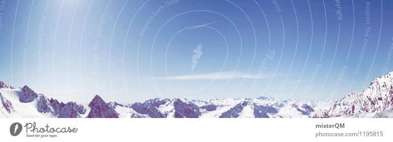Überblick. Kunst ästhetisch Zufriedenheit Alpen Alpenvorland Bergkette Berge u. Gebirge Schneebedeckte Gipfel Blauer Himmel Panorama (Aussicht)