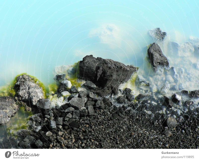 Sehr blaue Lagune Island Schwefel Blaue Lagune Heisse Quellen Stein Mineralien Wasser geo reykyavik Teile u. Stücke Küste Phosphor
