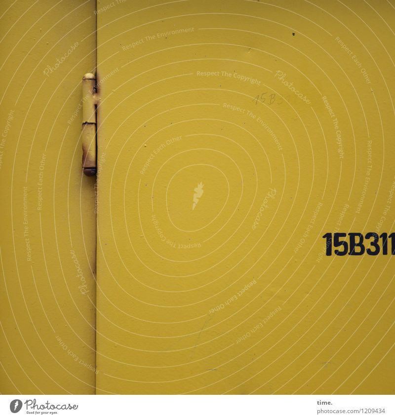 Spreedorado | Rätselspaß (I) Technik & Technologie Energiewirtschaft Mauer Wand Tür Scharnier Rost Metall Schriftzeichen Ziffern & Zahlen gelb Partnerschaft