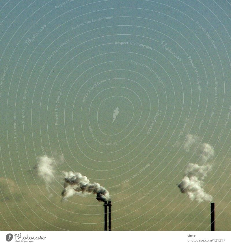 Nichtraucherschutzgesetzausnahmeverordnung (in Kraft) Leben Industrie Energiewirtschaft Luft Himmel Wolken Klima Klimawandel Schornstein Rauch atmen dreckig