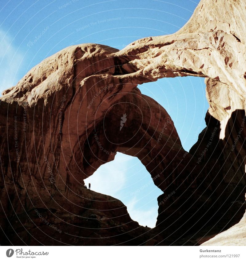 Doppelherzkammer Arches National Park Nationalpark Utah Amerika Nordamerika Locher Fenster USA Wüste Stein Mineralien