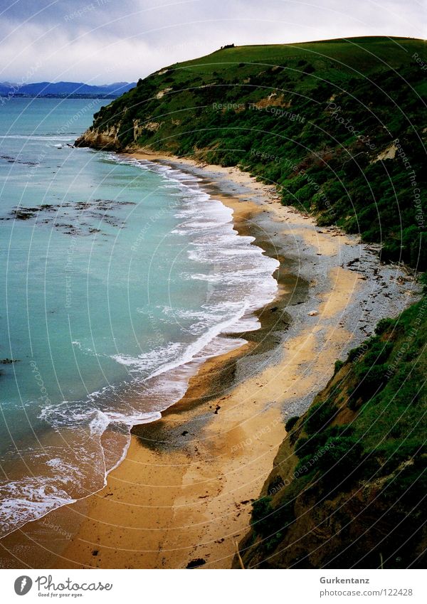 Küstenrost Neuseeland Meer Strand rot Südinsel Erde Sand Rost roter sand Farbe