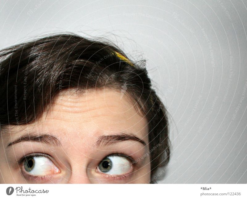 Bad - Hair - Day (II) Haare & Frisuren Augenbraue chaotisch Frau Haarreif Haarsträhne erstaunt Überraschung Schrecken Blick bad-hair-day große Augen machen