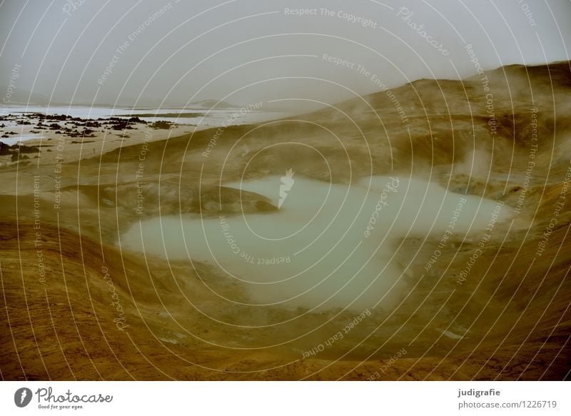 Island Umwelt Natur Landschaft Urelemente Erde Klima Hügel Berge u. Gebirge Vulkan außergewöhnlich bedrohlich dunkel heiß kalt natürlich wild Stimmung