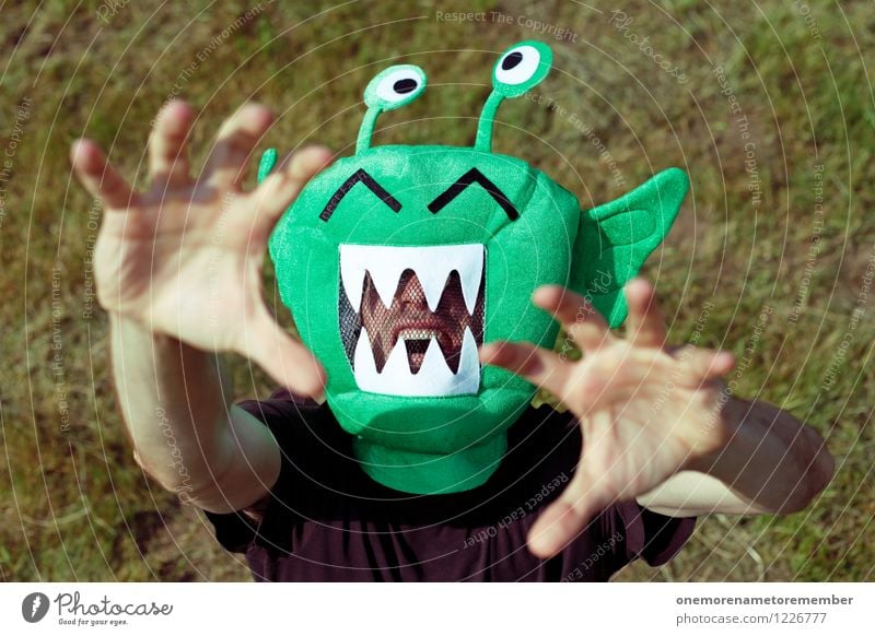 Green Scream Kunst Kunstwerk ästhetisch verrückt Außerirdischer außerirdisch Monster Ungeheuer ungeheuerlich grün Angriff angriffslustig Aggression ausgestreckt