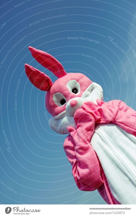 upsi! Kunst Kunstwerk ästhetisch Hase & Kaninchen Hasenohren Hasenjagd Hasenzahn Hasenpfote Kostüm rosa Freude Karnevalskostüm Tier Ups gestikulieren Angst