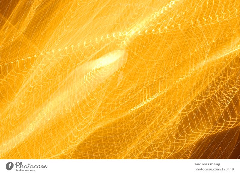 organic/abstract Design gelb Licht Strahlung Explosion Streifen grell Langzeitbelichtung Kunst abstrakt durcheinander chaotisch orange Linie lines light beam