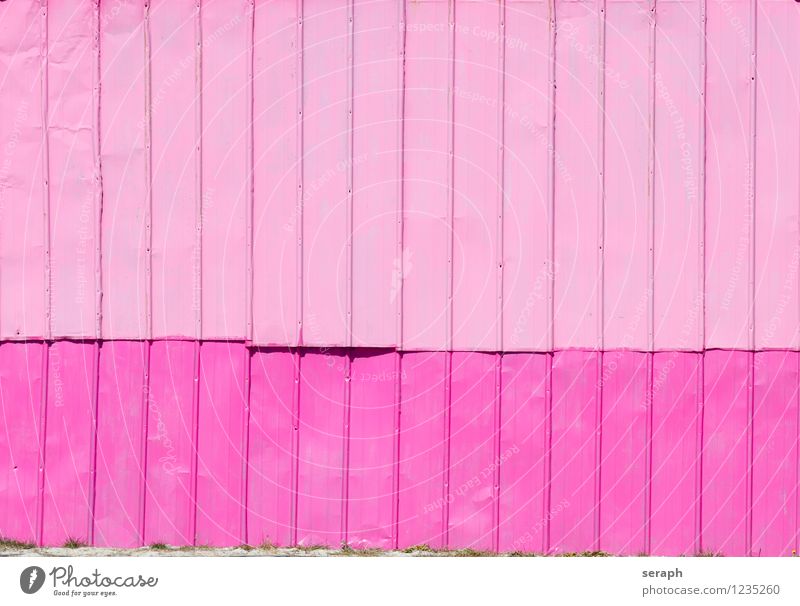 Rosa Wand Material Metall Mauer Detailaufnahme rosa paneling Hintergrundbild Konsistenz Strukturen & Formen Muster Linie abstrakt Oberfläche ""sheet metal""