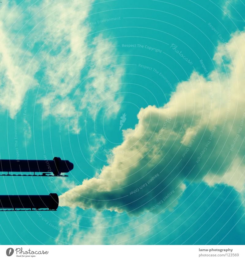 Smoker Rauchen verboten Wolken Abgas Ozon Ozonschicht Ozonloch Luftverschmutzung Umwelt Umweltverschmutzung Strahlung verstrahlt Wasserdampf heiß Silhouette
