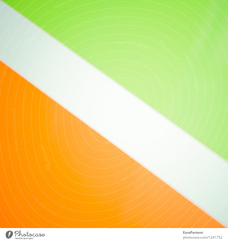 flixebil elegant Stil Design Zeichen Linie Streifen ästhetisch hell grün orange weiß Farbe Strukturen & Formen diagonal Geometrie Grafik u. Illustration