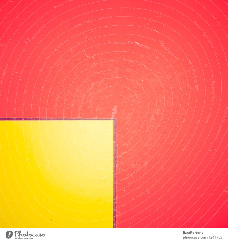 q in Q Stil Design Linie Streifen gelb rot Farbe leuchten Strukturen & Formen Quadrat Kratzer Grafik u. Illustration Grafische Darstellung graphisch Farbfoto