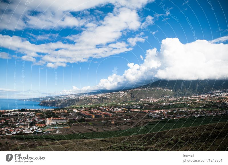 Tenerife Sea Ferien & Urlaub & Reisen Tourismus Sommer Sommerurlaub Berge u. Gebirge Umwelt Natur Landschaft Himmel Wolken Schönes Wetter Feld Hügel Felsen Meer