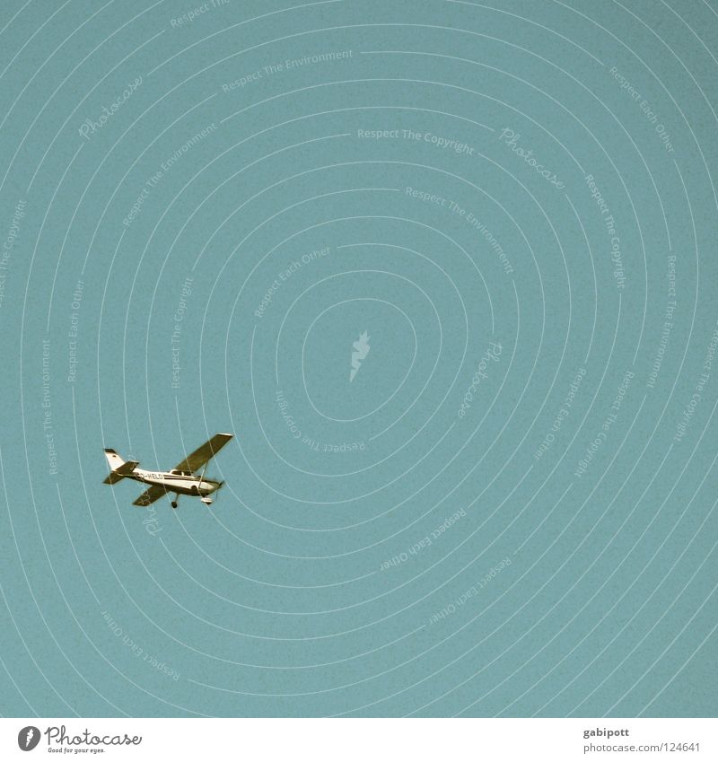 D-HELD Flugzeug gleiten Schweben Unendlichkeit Luft Tragfläche Pilot Flugbahn Luftverkehr Himmel Segelfliegen Schönes Wetter Freiheit frei blau