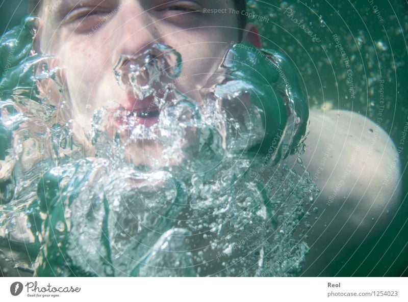 Luft ablassen Schwimmen & Baden Mensch maskulin Junger Mann Jugendliche Kopf 1 13-18 Jahre Kind Urelemente Wasser Sommer Schönes Wetter See Diemelsee tauchen