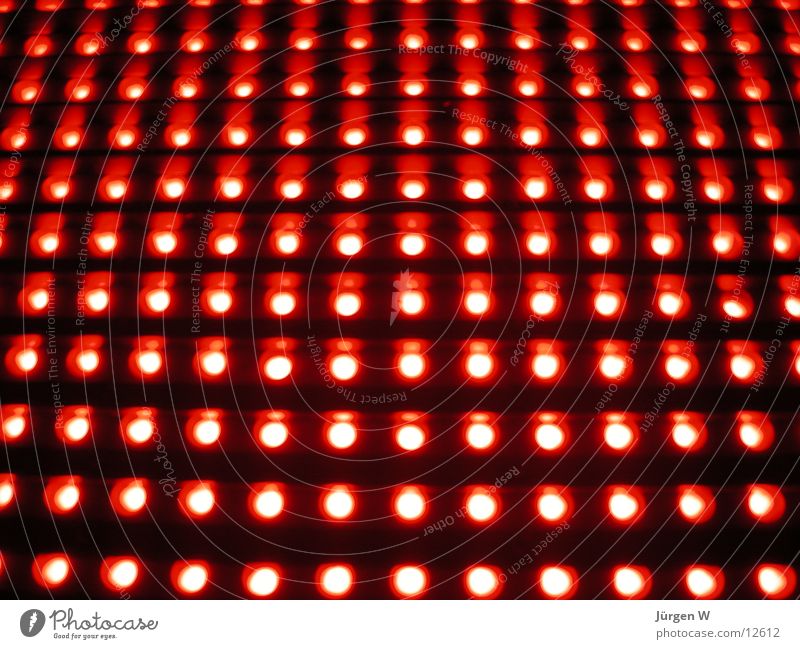Red LED 2 rot Leuchtreklame Licht Muster Elektrisches Gerät Technik & Technologie Leuchtdiode light Reihe rows shine