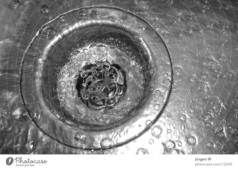 Abfluss 2 Küchenspüle nass Nahaufnahme Elektrisches Gerät Technik & Technologie Wasser Metall Wassertropfen drain water technology wet drip
