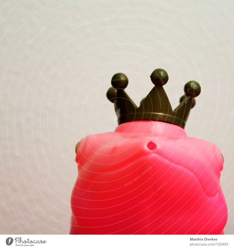 Würdevoll Froschkönig Gießkanne weiß rosa rot Märchen Tier Dinge Gute Laune Ausstellung interessant aufregend obskur Haushalt King König Crown Baumkrone Mund