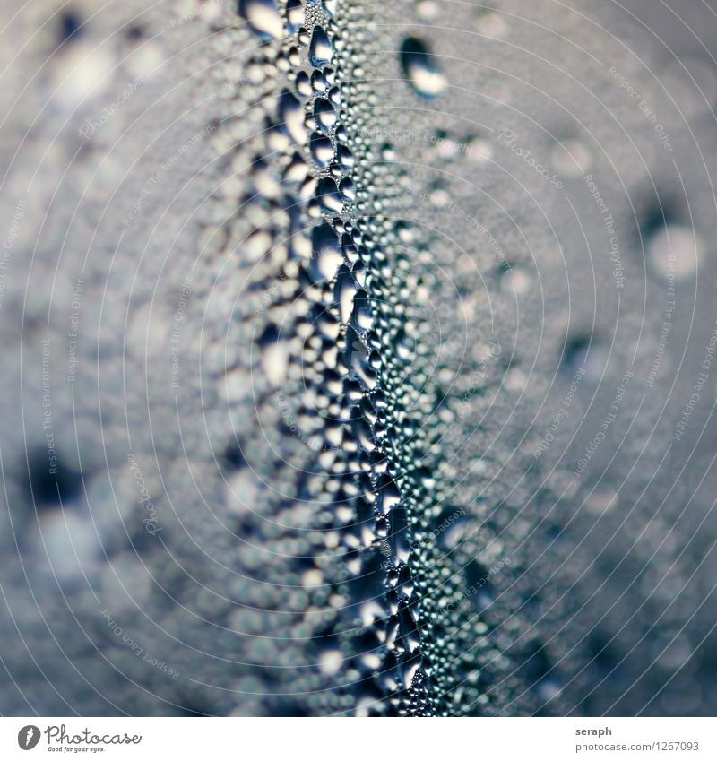 Tropfen Water Drops of water Condense Structures and shapes Background picture Shallow depth of field Stage lighting Spotted Point Condensation Rain Rainwater