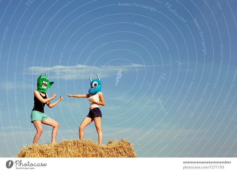 NA KOMM DOCH! Kunst Kunstwerk ästhetisch 2 Karnevalskostüm verkleidet Maske verkleiden Monster Außerirdischer Kostüm Ungeheuer ungeheuerlich Zweikampf