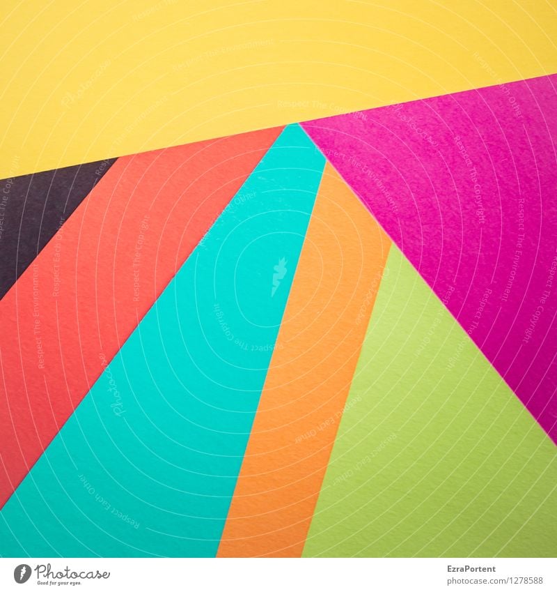 in Form elegant Stil Design Basteln Linie Streifen ästhetisch blau mehrfarbig gelb grün violett orange rot schwarz türkis Farbe Strukturen & Formen Geometrie