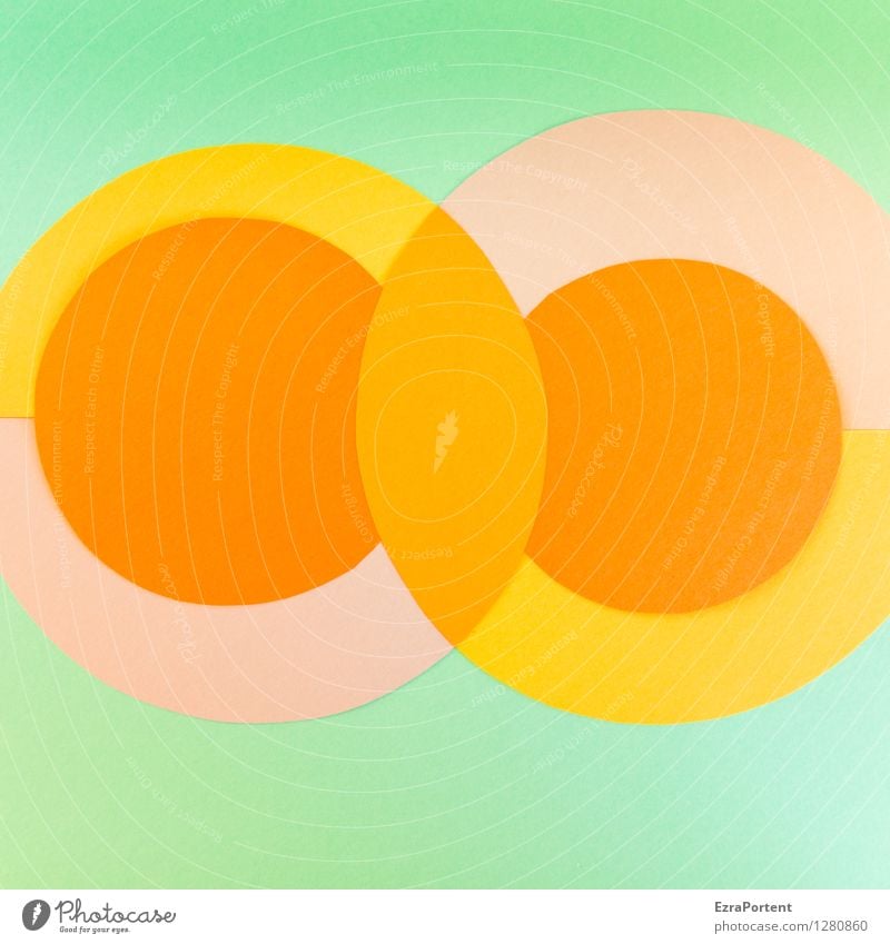 bubble`s elegant Stil Design Basteln Zeichen Linie ästhetisch rund gelb grün orange Farbe Werbung Grafik u. Illustration Grafische Darstellung graphisch Kreis