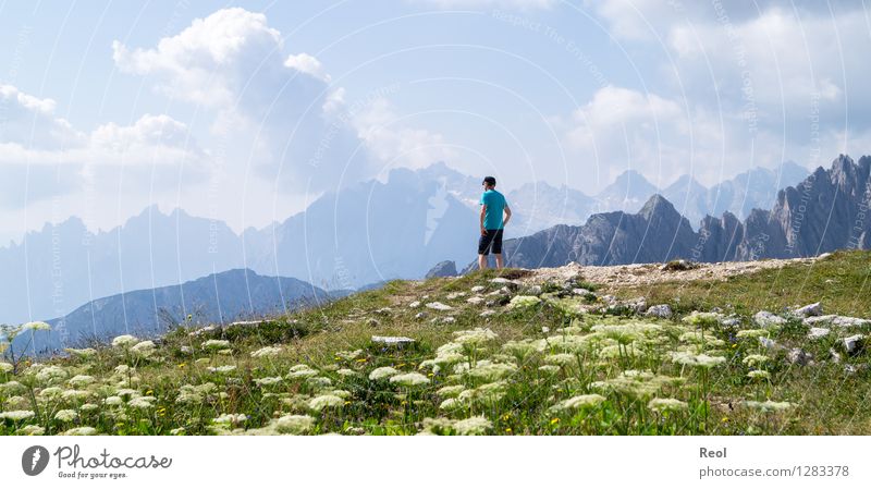 Wanderslust Ferien & Urlaub & Reisen Tourismus Ausflug Ferne Sommer Berge u. Gebirge wandern Natur Landschaft Himmel Wolken Schönes Wetter Wiese Alpen Dolomiten