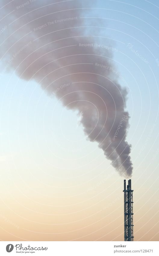 Aufstieg Abgas Umwelt Rauch brennen verringern Morgen Ruhrgebiet Industrie Wasserdampf Schonstein Himmel dreckig Metall Morgendämmerung