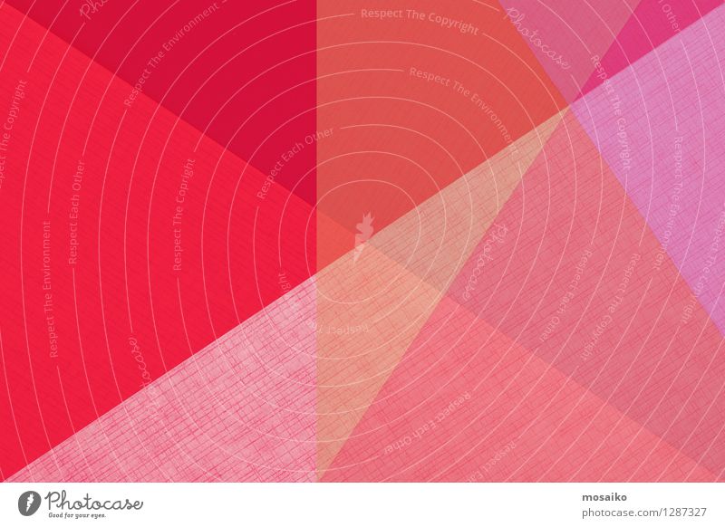abstrakter Papierhintergrund Stil Design Dekoration & Verzierung Tapete Kunst Verpackung Paket hell modern retro rosa rot weiß Farbe Dreieck Geometrie Postkarte