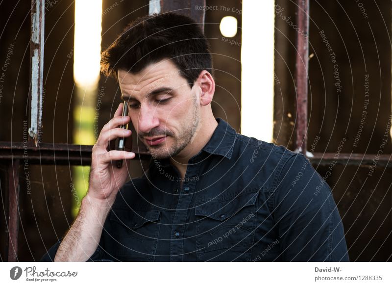 telefonieren Lifestyle elegant Stil Flirten Telekommunikation Mensch maskulin Junger Mann Jugendliche Erwachsene Leben 1 18-30 Jahre Telefongespräch Business