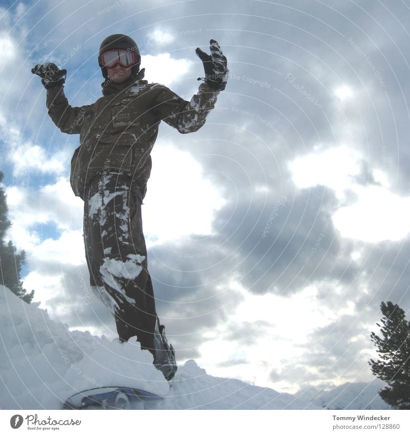 Kreuzjoch X-Press die zweite Winter Winterurlaub Wintersport Snowboard Skipiste Schneelandschaft alpin weiß kalt Schneebrille Mann Ferien & Urlaub & Reisen