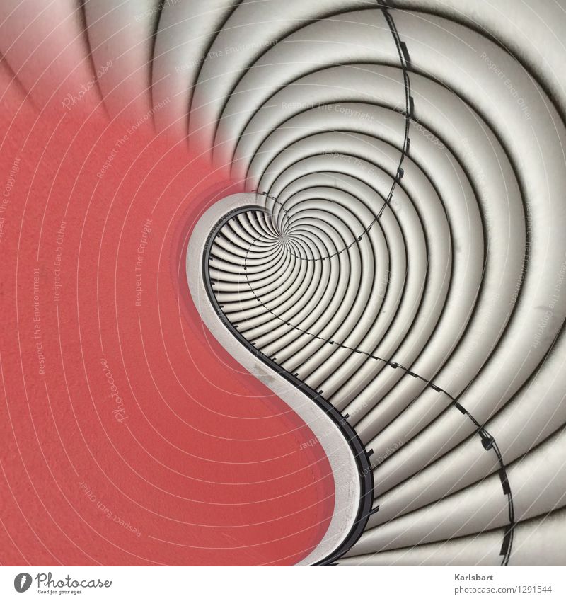 Das Haus der Jalousien Kreis rund Farbe Licht abstrakt mehrfarbig Punkt Strukturen & Formen Zentrum Linien Kreislauf Grafik u. Illustration Bewegung Design Idee