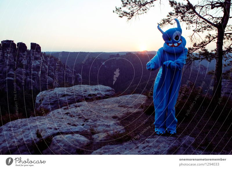 little dance Kunst Kunstwerk Abenteuer ästhetisch Monster Außerirdischer außerirdisch ungeheuerlich Ungeheuer blau verkleidet Kostüm Karnevalskostüm Maske