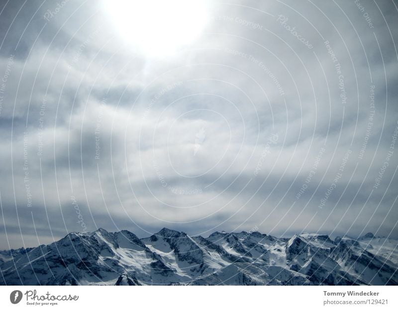 i will wieder hoam Bergkette Winterurlaub Skigebiet Panorama (Aussicht) Gipfel Ferien & Urlaub & Reisen Österreich Gletscher Bundesland Tirol Ahorn kalt Wolken