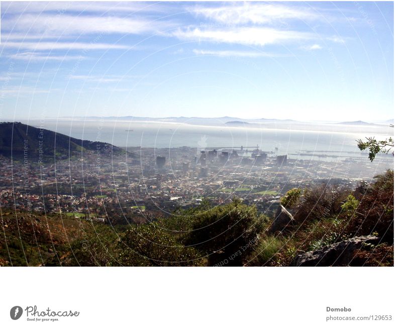 Kapstadt von oben Südafrika Afrika Stadt Nebel Meer Berge u. Gebirge Bucht Aussicht