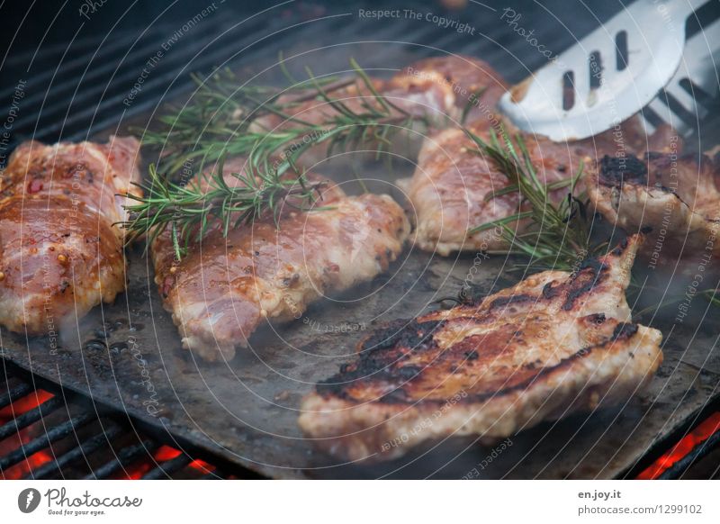 nix für veggies Lebensmittel Fleisch Kräuter & Gewürze Steak Schweinefleisch Ernährung Grillzange Grillrost Grillkohle Lifestyle Gesunde Ernährung Grillen