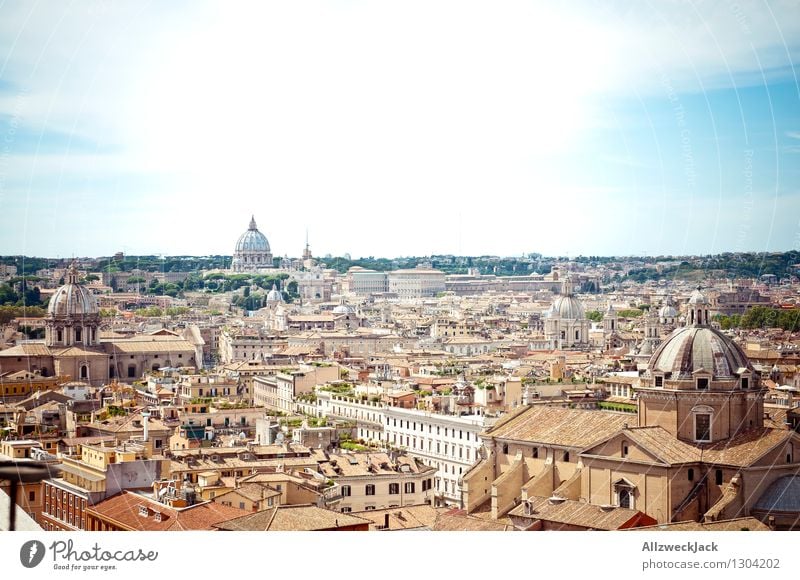 Rom II Italien Europa Hauptstadt Altstadt Dom Sehenswürdigkeit alt ästhetisch Stadt braun Vatikan Petersdom Kuppeldach Skyline Farbfoto Außenaufnahme